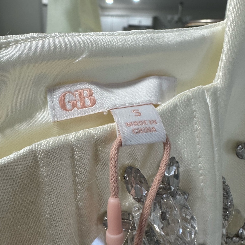 Gianni Bini White Mini Dress with Embellished Bodice - Picture 2 of 4